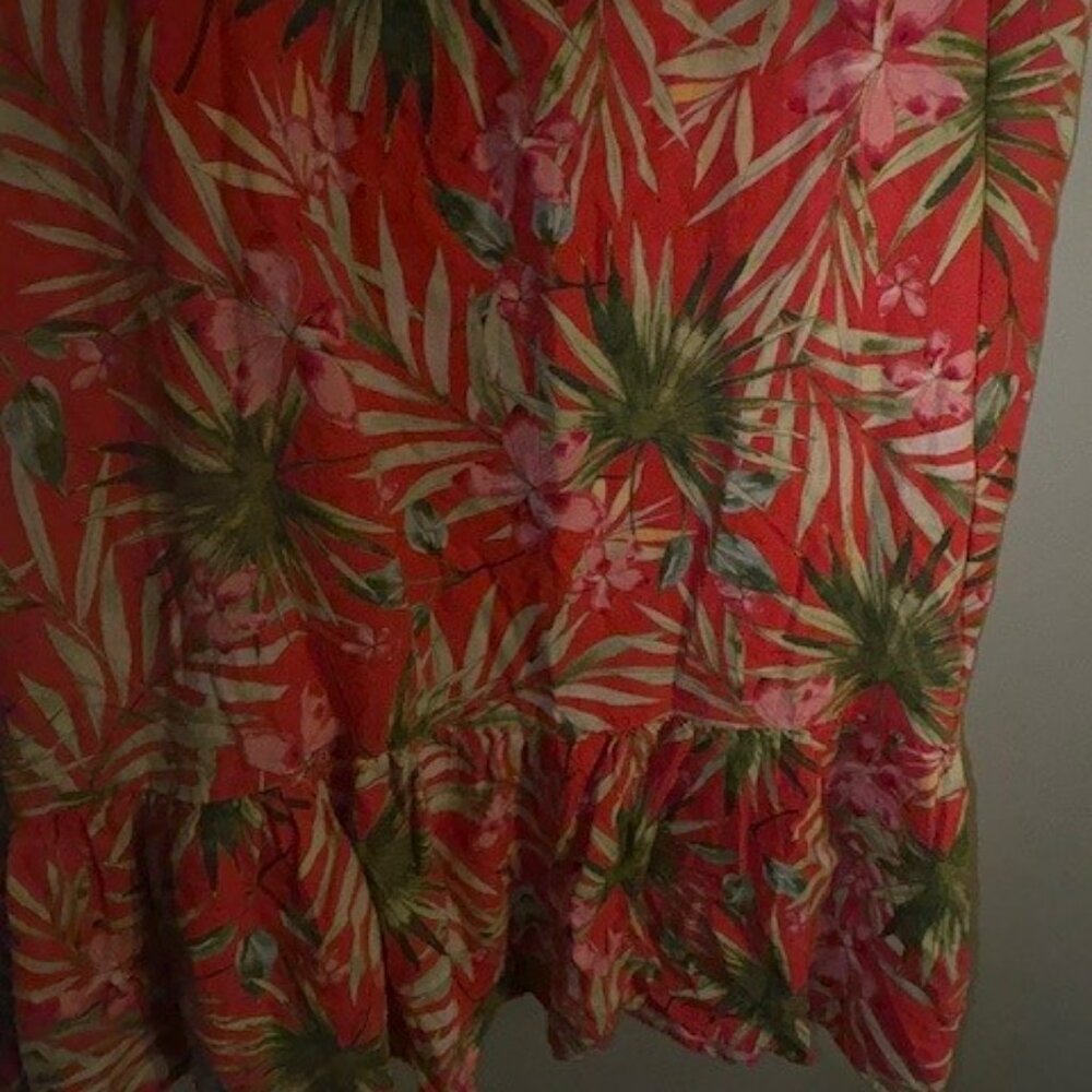 🌻3 for $15🌻 Lulu's Red Tropical Maxi Skirt - Picture 5 of 5